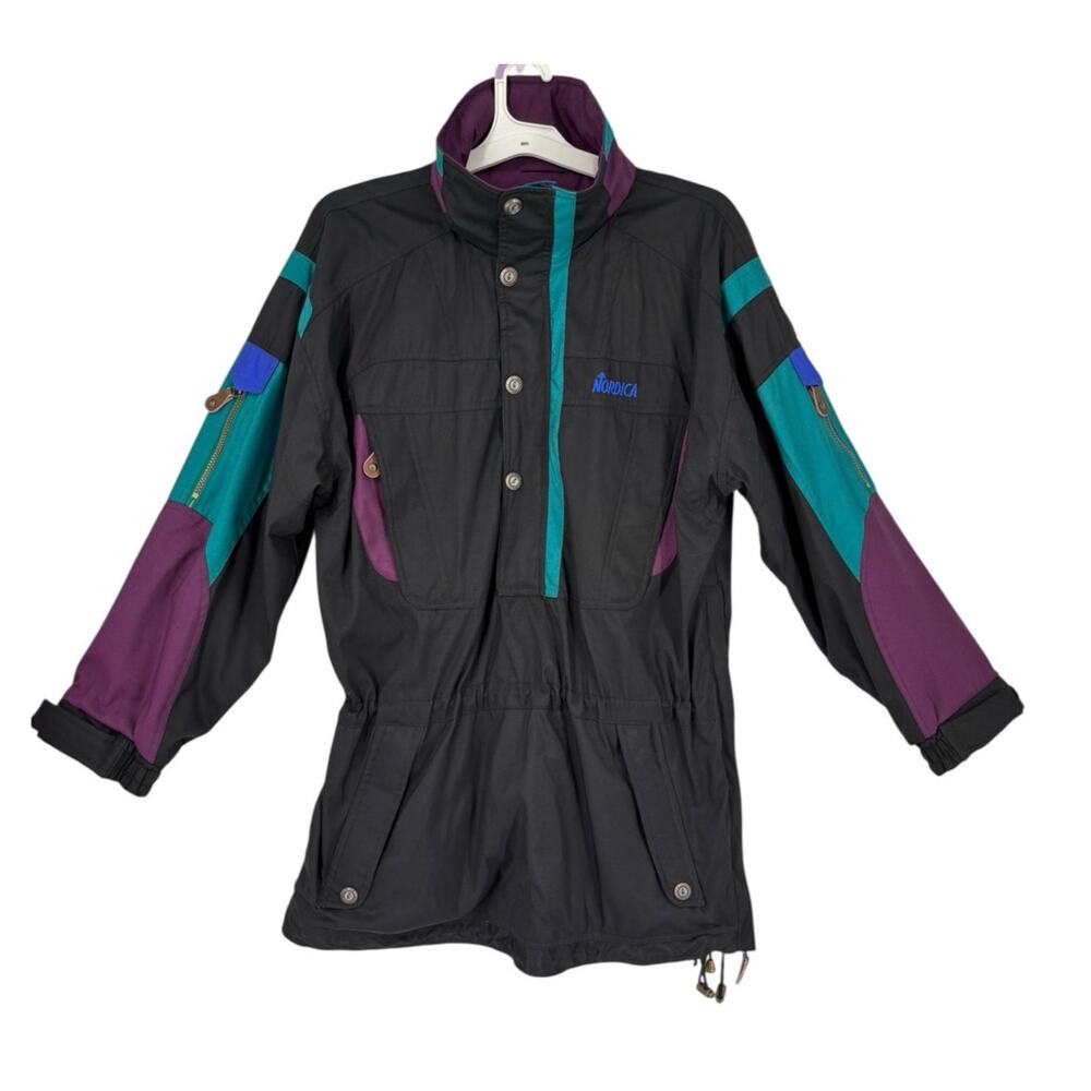 Vintage 90s Nordica Sportsystem Ski Parka Pullover Unisex Medium Lined Snowboard